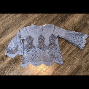 Blue lace shirt ~ altar’d state